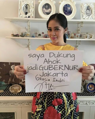 AGEN POKER - Artis Gracia Indri Buat Meme Dukungan Untuk Ahok