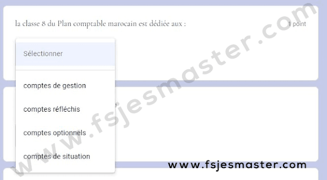 Exemple Concours Master Gestion Financière Comptable et Fiscale (GFCF) 2021-2022 - Fsjes Agdal