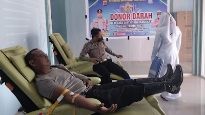 Sambut Hari Lalulintas Bhahangkara Ke-67, Satlantas Polres Bener Meriah Gelar Donor Darah