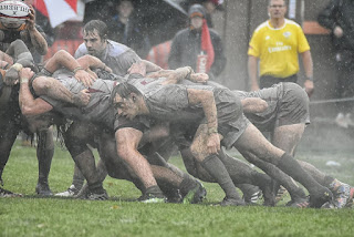 What is a scrum in rugby?