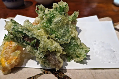 Suju Japanese Restaurant, white fish shiso tempura