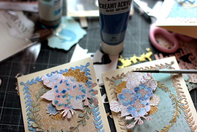 Stamping and Fussy Cutting Cards by Elena Olinevich using BoBunny Down By the Sea Collection