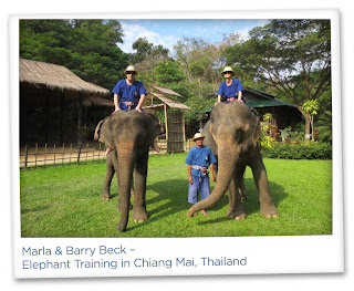 Marla Malcolm Beck and Barry Beck – Elephant Training in Chiang Mai, Thailand