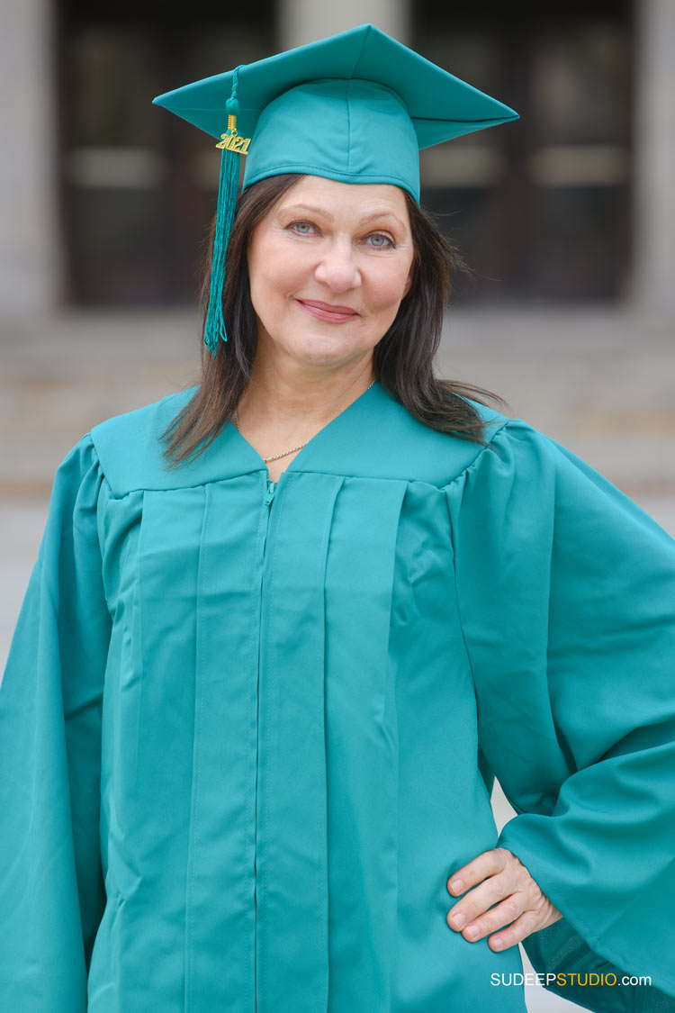 Eastern Michigan University EMU Graduation Portraits on Campus by SudeepStudio.com Ann Arbor Graduation Portrait Photographer