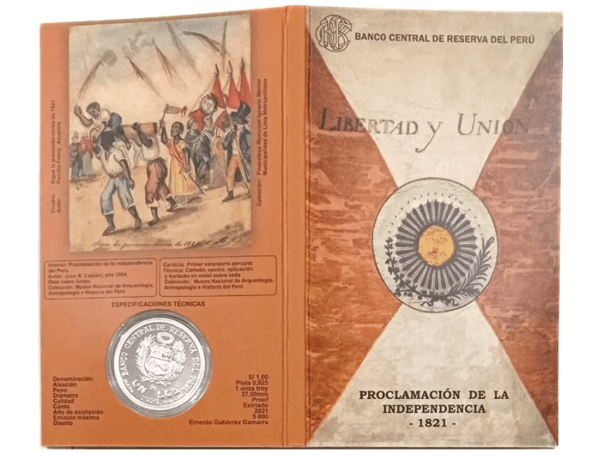 blister moneda bicentenario proclamacion de la independencia del peru