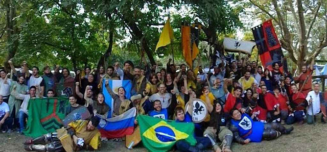 Os participantes do 1º Sulamericano de Combate Medieval ficaram emopolgados pelo sucesso