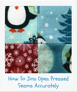 How To Join Open Pressed Seams Accurately by www.madebyChrissieD.com