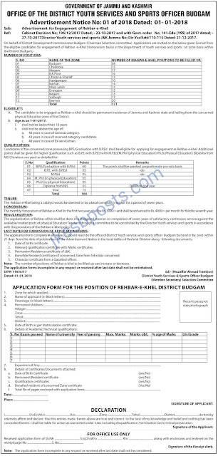 Jobs in Rehbar-e-Khel - district Budgam