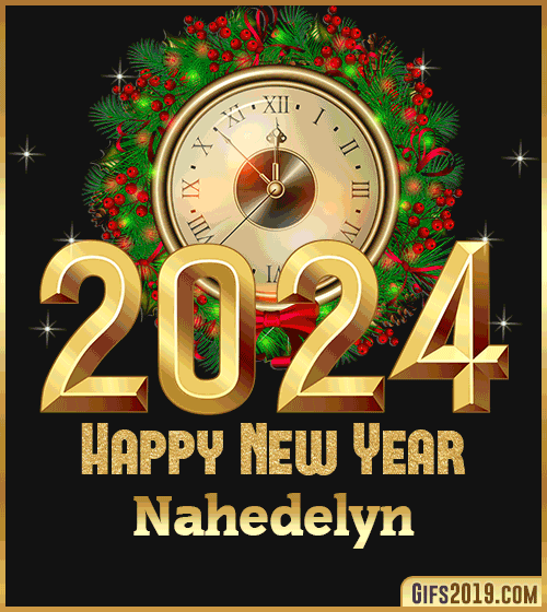 Gif wishes Happy New Year 2024 Nahedelyn