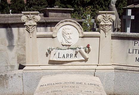 http://commons.wikimedia.org/wiki/File:Tumba_de_Larra_%28San_Justo,_Madrid%29_01.jpg