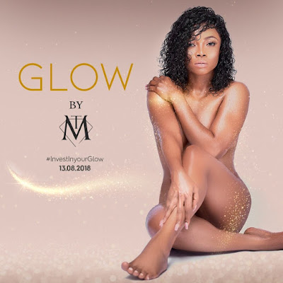 Toke Makinwa goes naked to promote new makeup glitter line