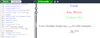 limit dalam LaTeX