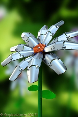 cool illusion Flower Iron