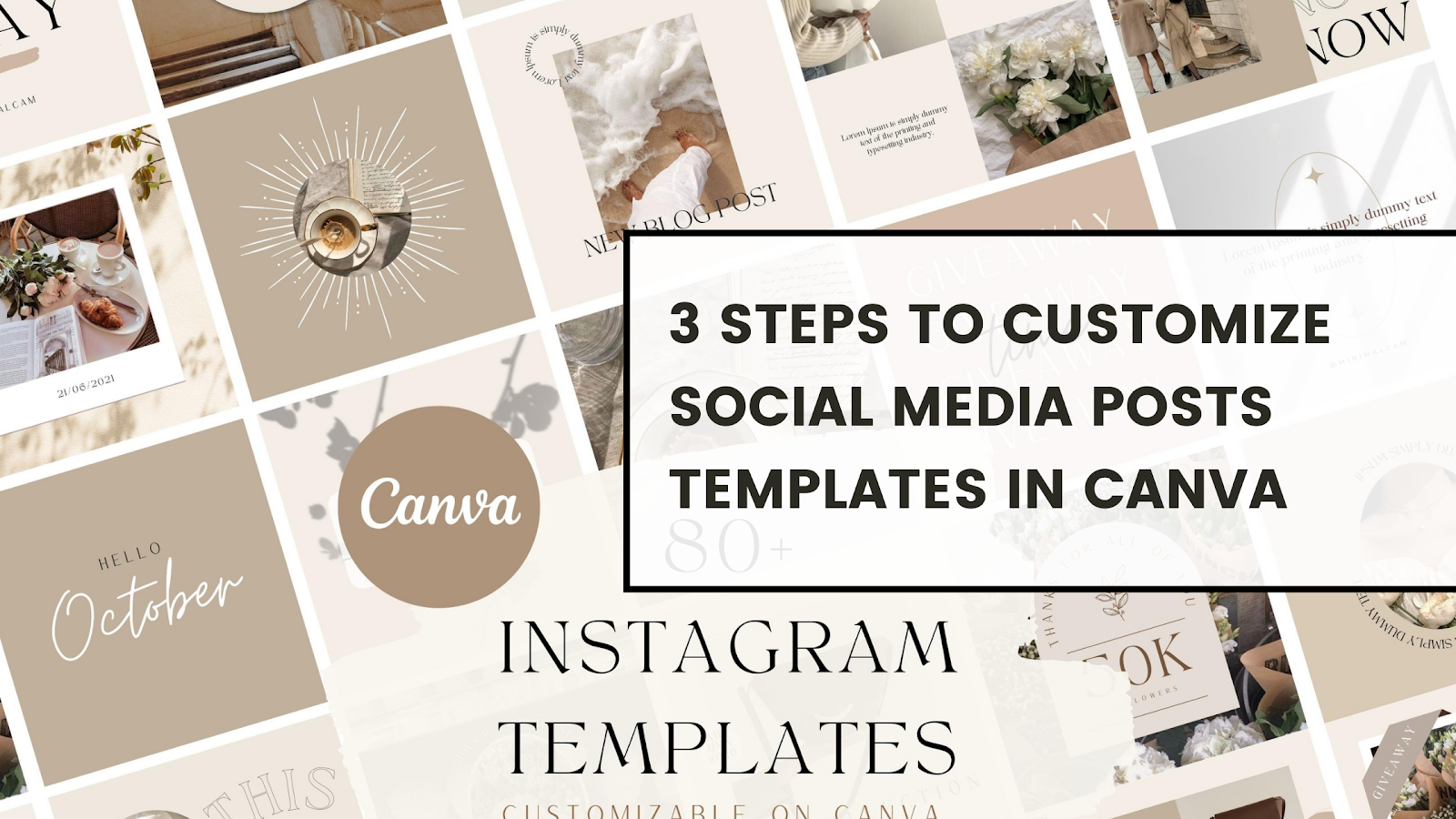 3 Steps to customize social media posts templates in canva