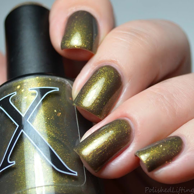 gold nail polish shifting shimmer