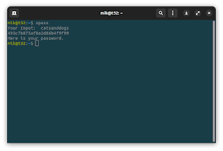 A screen grab of a Linux terminal running a shell script.