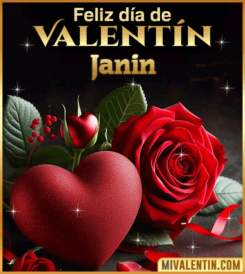 Gif Rosas Feliz día de San Valentin Janin