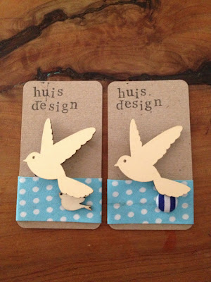 Huis Design Timber Bird Brooch