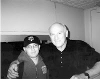 Benjamin Rubenstein with Harmon Killebrew in University of Minnesota press box