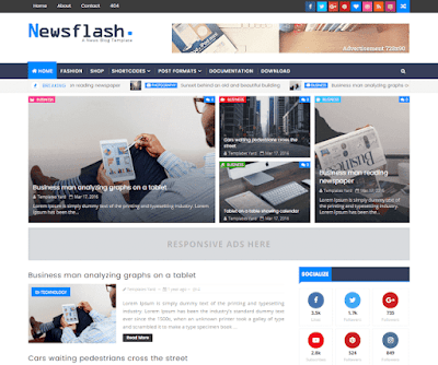 News flash – Responsive Blogger Template Premium Version