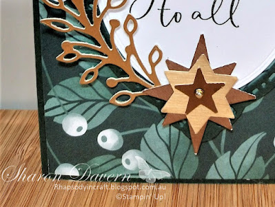#rhapsodyincraft,#heartofchristmas,#heartofchristmas2022, Rhapsody in craft, Christmas Card,, Fitting Florets DSP, Fitting Florets Dies, Hope & Peace, Starlit Punch, Festive Pearls, Brushed Metallic Card, Art With Heart, #loveitchopit, Stampin' Up!