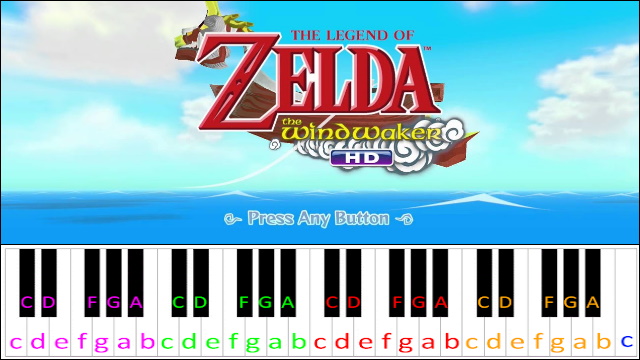 The Legend of Zelda: The Wind Waker - Title Screen Piano / Keyboard Easy Letter Notes for Beginners