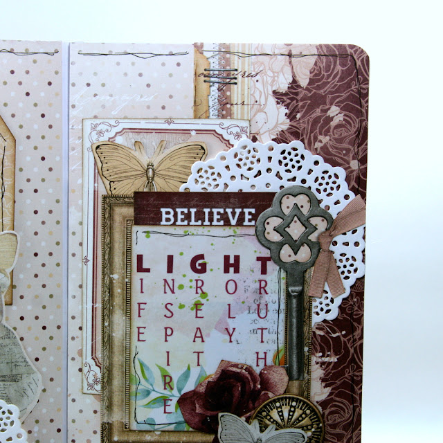 Devotional Travelers Notebook Layout by Ginny Nemchak using Charmed from BoBunny