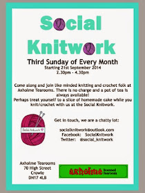 knitting crochet poster of social knitwork crowle 3rd sunday of the month