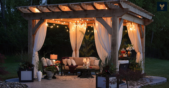 pergola with roof