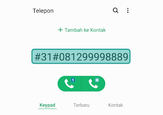 Aplikasi untuk private number