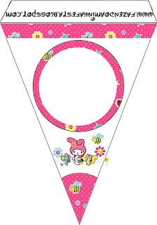 My Melody Birthday Party Free Printable Banner.