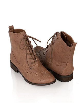 Leatherette Ankle Oxford Boot ($29.80)