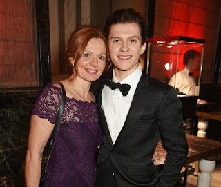 Nicola Elizabeth Frost with her elder son Tom Holland