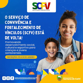 SANTANA DO CARIRI - O SERVIÇO DE CONVIVÊNCIA E FORTALECIMENTO DE VÍNCULOS (SCFV) ESTÁ DE VOLTA!