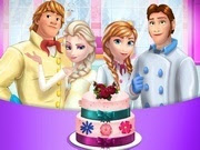 Frozen Family cooking Wedding Cake