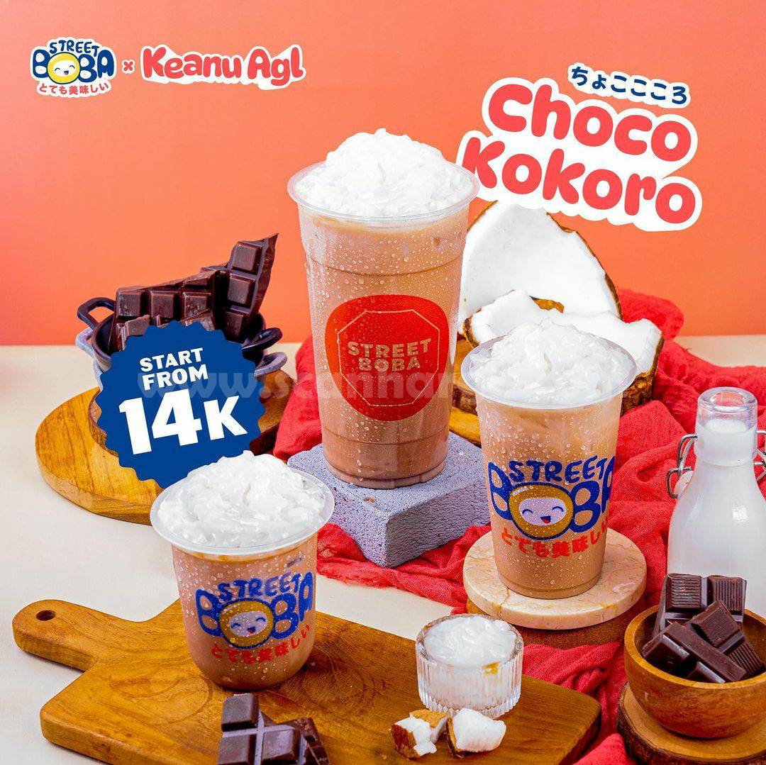 Promo STREET BOBA Choco Kokoro harga mulai Rp 14Ribu