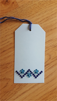 rhinestones gift tags