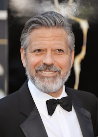 George Clooney with no eyebrows www.thebrighterwriter.blogspot.com
