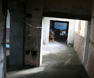 Looking back up the corridor from the winter dining area