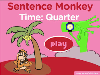 http://www.freddiesville.com/games/telling-time-quarter-past-quarter-to-sentence-monkey-game/