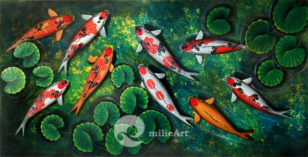 lukisan ikan koi