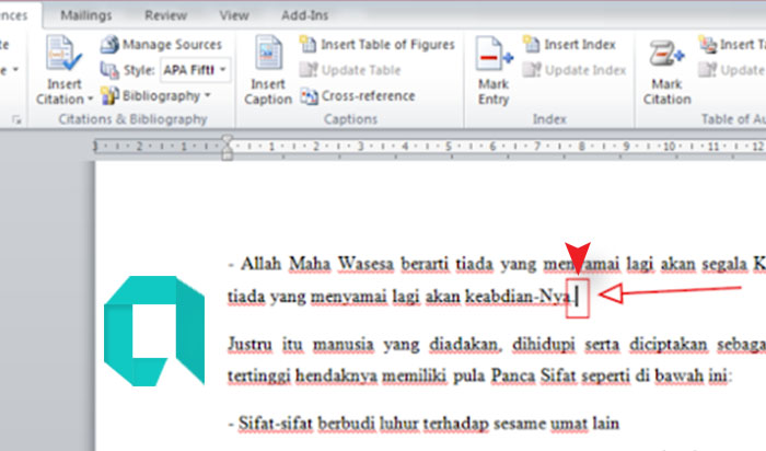 Cara Membuat Footnote MS Word 2010 Beserta Cara Penulisan nya