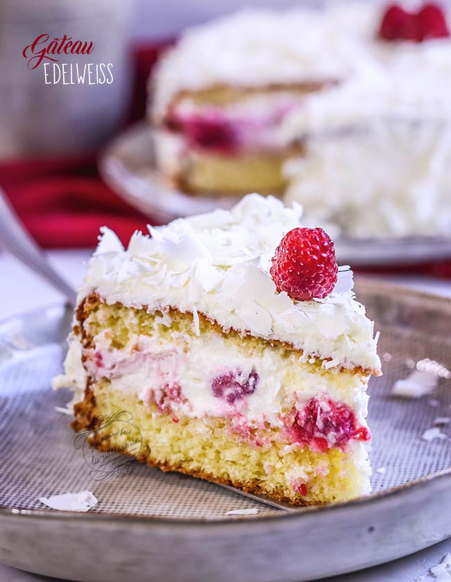 Gateau Edelweiss Framboise Chocolat Blanc Il Etait Une Fois La Patisserie