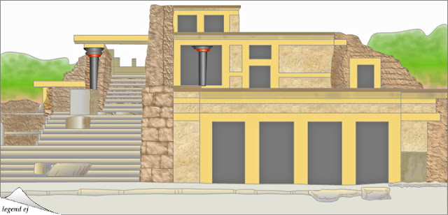 ミノア文明・クノッソス宮殿遺跡・大階段＆王座の間コンプレックス Great Staircase & Throne Room Complex、Knossos Palace／©legend ej