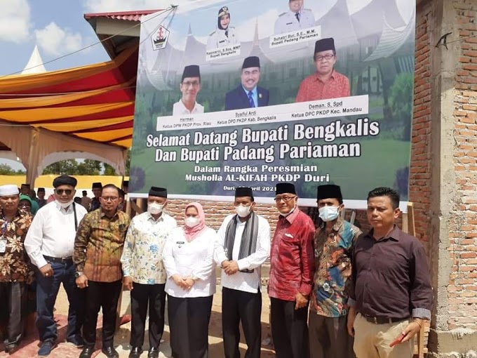 Wabup Rahmang Hadir Bersama Bupati Bengkalis Kasmarni Pada  Alek Tagak Kudo-Kudo Mushalla Al-Kifah Duri Riau