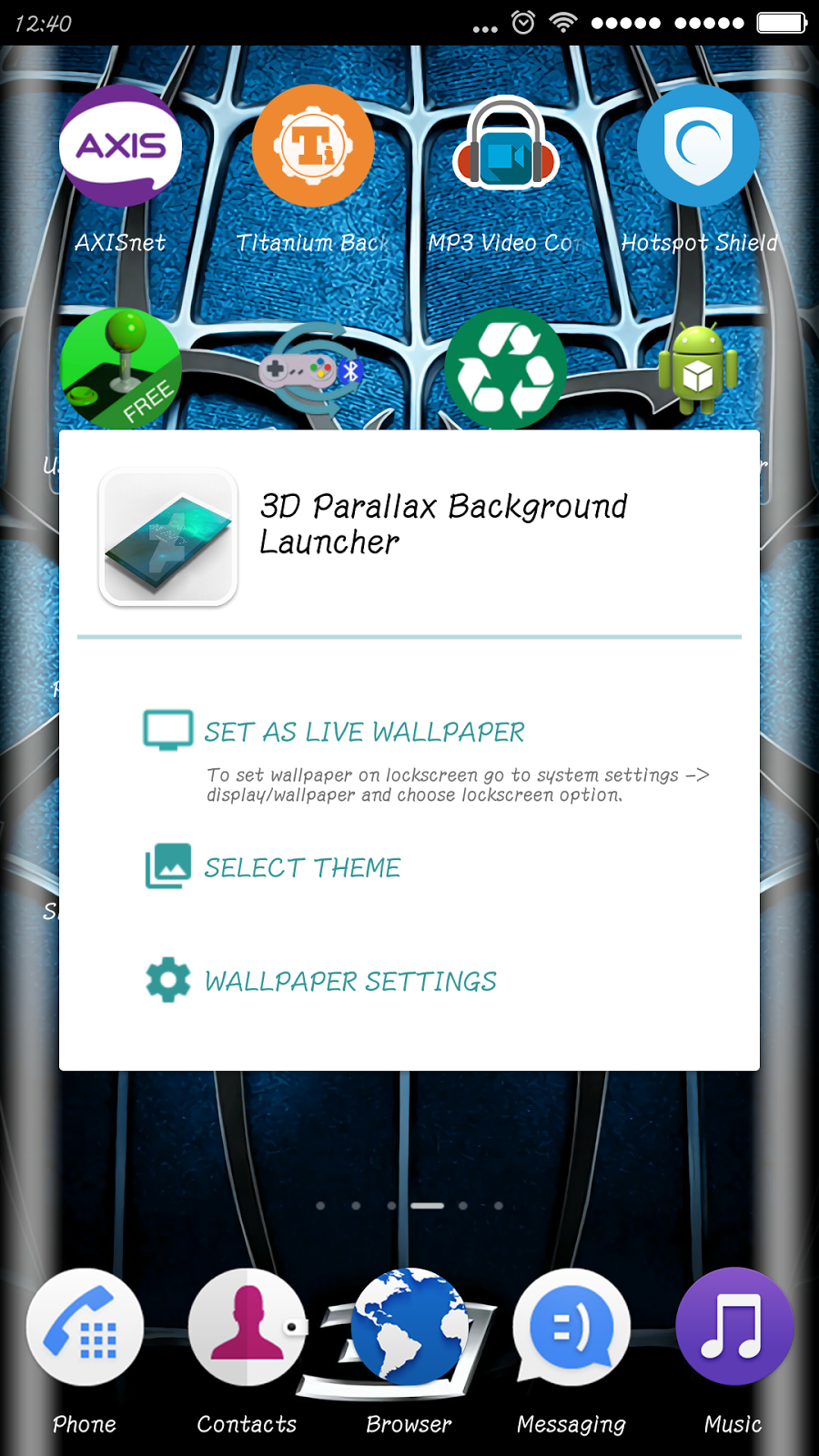 Tampilan 3D Wallpapers Untuk Android Menggunakan Aplikasi Parallax