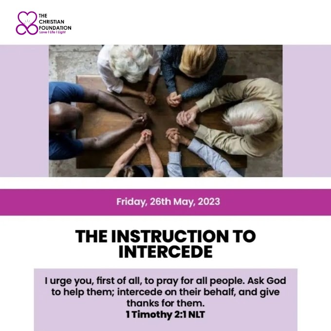 THE INSTRUCTION TO INTERCEDE