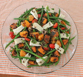 Food Lust People Love: When you want to lighten up your menu for the holidays, this salade composée of “roasted” sweet potatoes, lentils and French beans, dressed with a shallot vinaigrette, Mandarin oranges and cilantro is perfect. Festively colored and full of flavor, it's substantial enough to be a main course, or serve smaller portions as a starter or side dish.