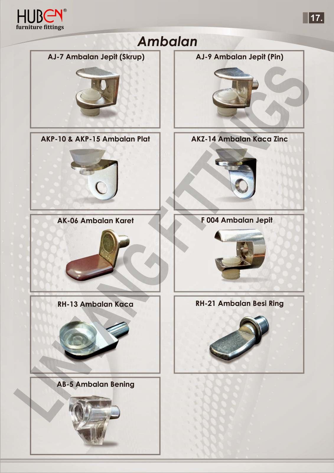  Ambalan Kaca  dan Ambalan  Kayu Huben Lintang Fittings