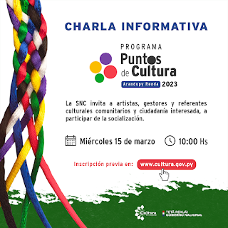 La Secretaría Nacional de Cultura (SNC) invita a artistas.